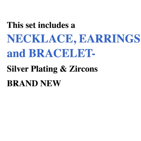 This set includes a necklace, earrings, and bracelet - Silver Plating & Zircons - Picture 4 of 8